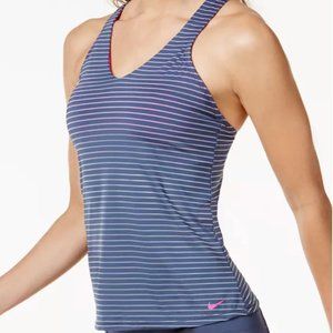 Nike Swim Striped Racerback Tankini Top